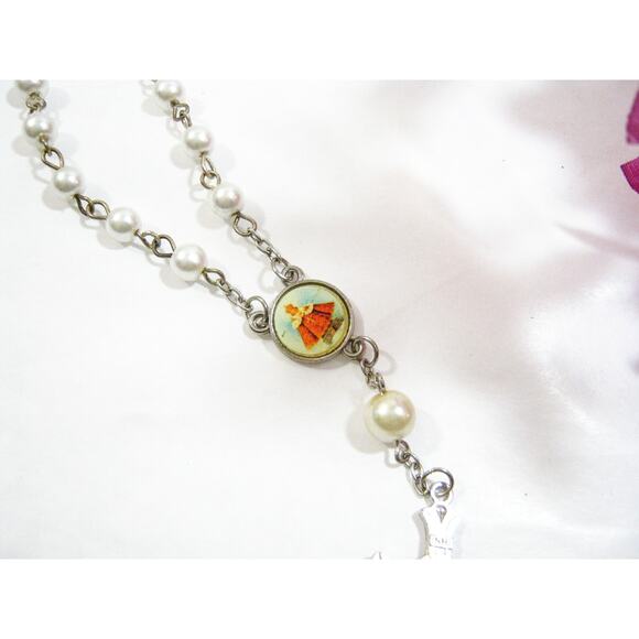 Handmade Car Rearview Mirror Catholic Rosary Christian Religious Prayer Beads - Picture 3 of 4